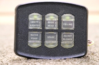 USED INTELLITEC 6 BUTTON SWITCH PANEL RV PARTS FOR SALE