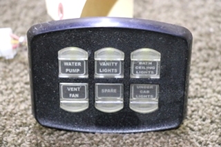 USED INTELLITEC 00-00899-006 6 BUTTON SWITCH PANEL MOTORHOME PARTS FOR SALE