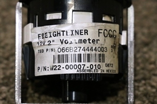 USED W22-00007-010 FREIGHTLINER VOLTS DASH GAUGE RV PARTS FOR SALE
