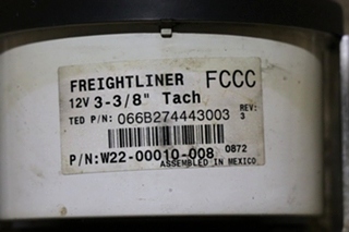 USED FREIGHTLINER TACHOMETER DASH GAUGE W22-00010-008 RV/MOTORHOME PARTS FOR SALE