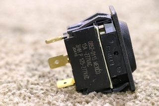USED 0852-0115 BLACK ROCKER SWITCH RV PARTS FOR SALE